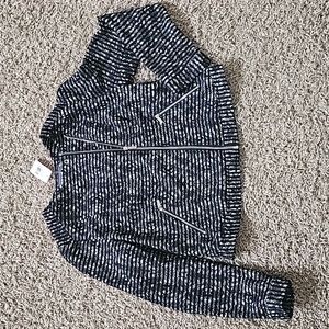 NWT The Limited Jacket Zip Blazer Striped Lace Floral Pockets Moto Small